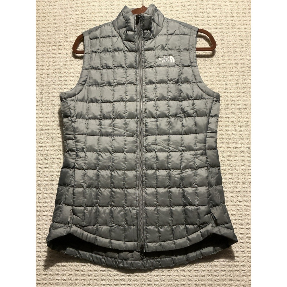 North Face Women's ThermoBall Vest Small Gray NWOT Quilted Puffer ECO